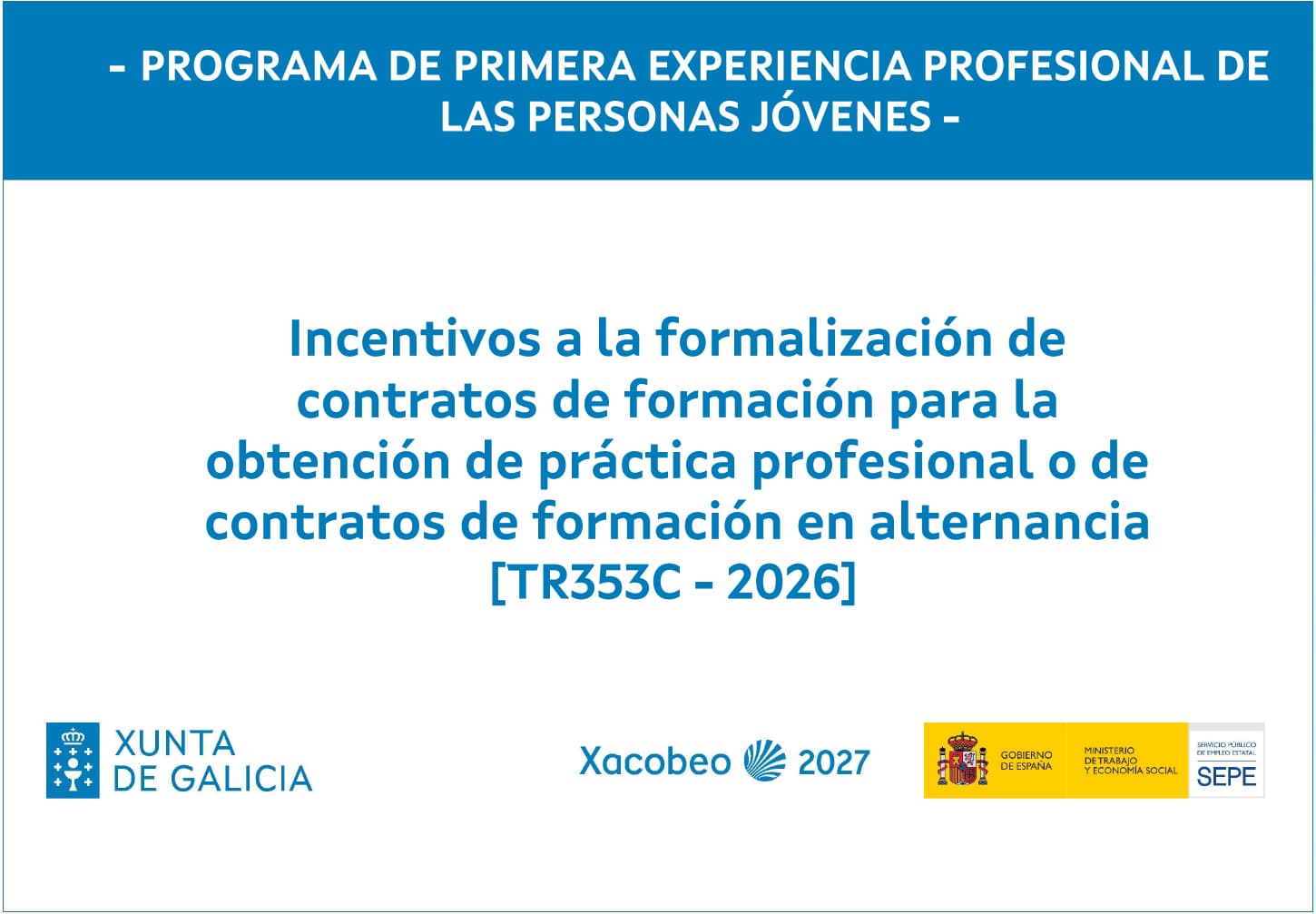Programa de primera experiencia profesional de las personas jóvenes